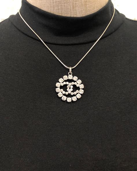 chanel necklace pendant|authentic Chanel necklace for sale.